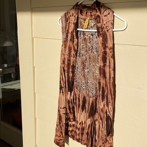 Tie dye boho vest